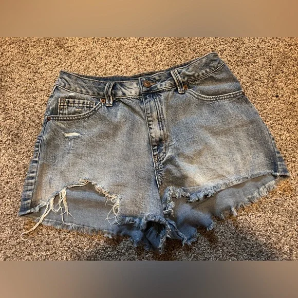Rewash Super High Rise Denim Distressed Cut Off Shorts Size 9/29 - Picture 2 of 10